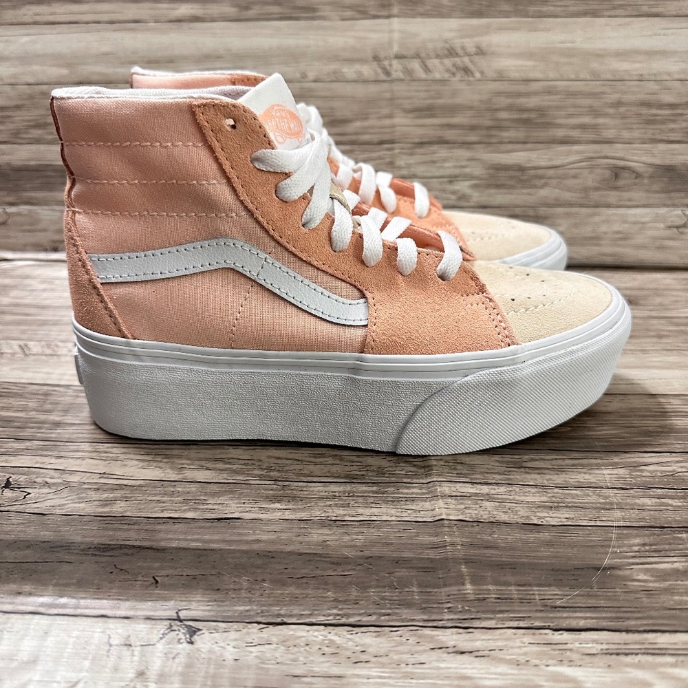 Vans SK8-Hi Tapered Stackform Womens Size 5.5 Pink Colorblock Lace Up Sneakers